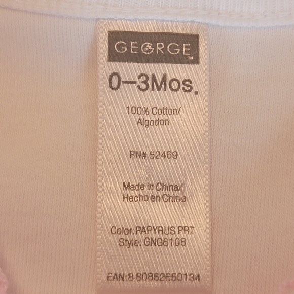 GEORGE ♡ Precious Pink 2pc Embroidered LITTLE MILLY Overalls 'n L|S Onesie 0-3M - Picture 14 of 16